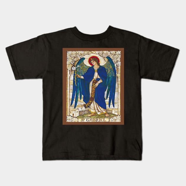 St Gabriel Angel Catholic Saint Archangel Kids T-Shirt by hispanicworld